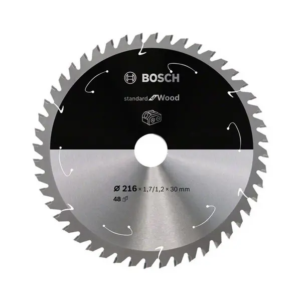Image of Bosch Standard Cordless Wood Cutting Circular Saw Blade 2608837723 Diameter: 216mm