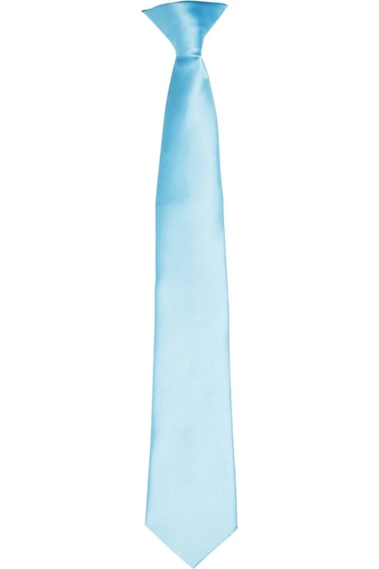 Image of Premier Premier Satin Tie in Turquoise Turquoise One Size Unisex 5063470360765