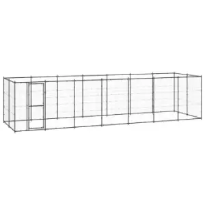 Image of Vidaxl Outdoor Dog Kennel Steel 16.94 M