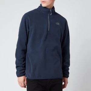Image of The North Face Mens 100 Glacier 1/4 Zip Fleece - Urban Navy - XXL