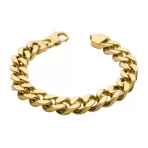 Image of Fred Bennett Gold Plated Heavyweight Curb Chain Bracelet