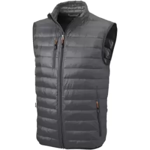 Image of Elevate Mens Fairview Light Down Bodywarmer (S) (Steel Grey)