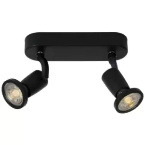 Image of Lucide JASTER-LED - Twin Ceiling Spotlight - LED - GU10 - 2x5W 2700K - Black