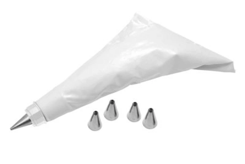 Image of Premier Housewares Hallie Cake Decorating Set With 5 Nozzles White