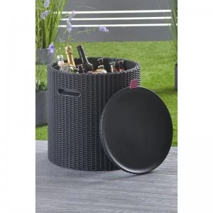 Image of Keter Cool Stool Plastic Outdoor Ice Cooler Table 39L