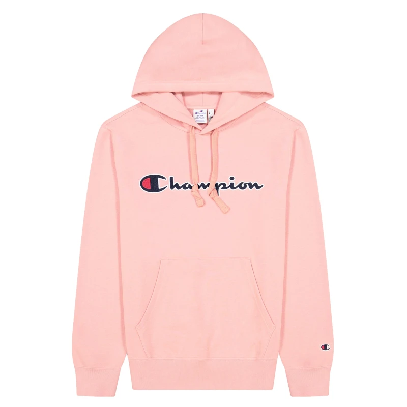 Image of Champion Basic Logo Hoodie - Pink Pink XS