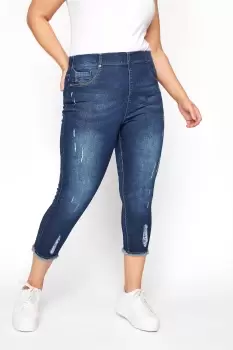 Image of Jenny Cat Scratch Denim Cropped Jeggings