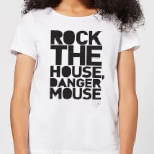 Image of Danger Mouse Rock The House Womens T-Shirt - White