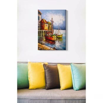 Image of Kanvas Tablo (50 x 70) - 247 Multicolor Decorative Canvas Painting