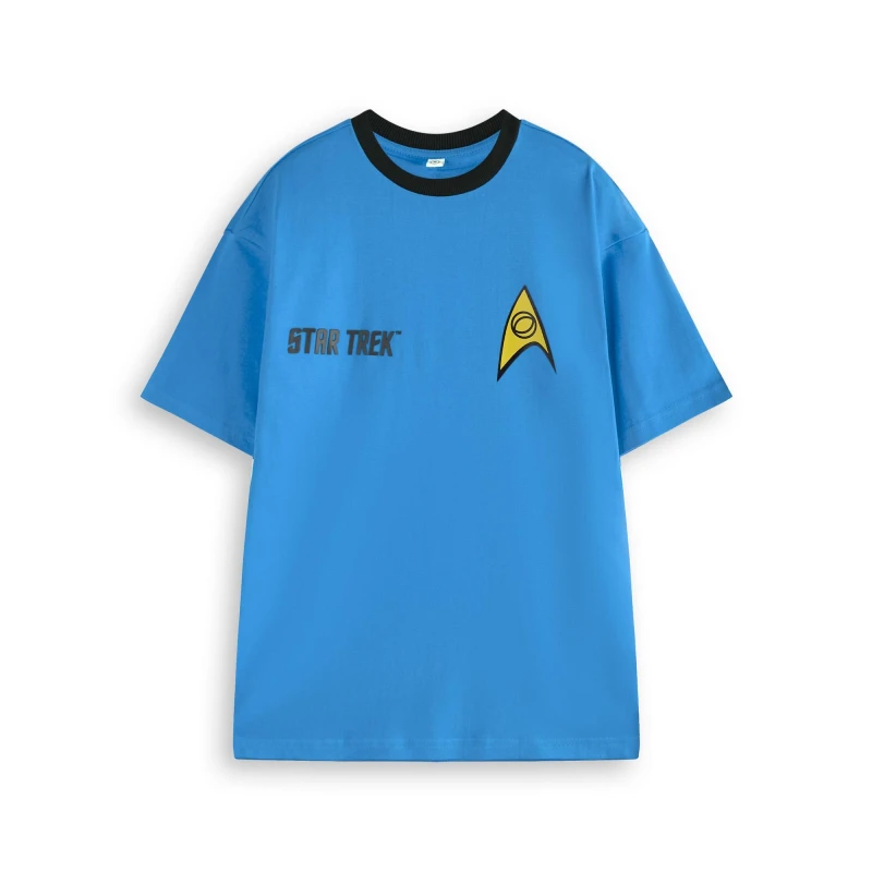 Image of Star Trek Short Sleeved T-Shirt Blue male