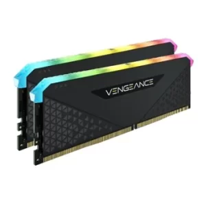 Image of Corsair Vengeance RGB RS 16GB Memory Kit (2 x 8GB), DDR4, 3200MHz (PC4-25600), CL16, XMP 2.0, 6 LEDs, Black