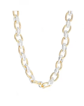 Image of Mood Silver and Gold Plated Chain Necklace - multicoloured