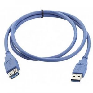 Image of Manhattan USB 3.0 Cable extension [1x USB 3.2 1st Gen connector A (USB 3.0) - 1x USB 3.2 1st Gen port A (USB 3.0)] 3m Blue gold plated connectors,