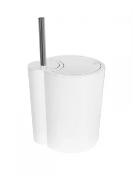 Image of Spirella Sun and Moon Bin And Toilet Brush Holder In White
