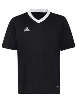 Image of Boys, adidas Youth Entrada 22 Training Tee - Black, Size 7-8 Years