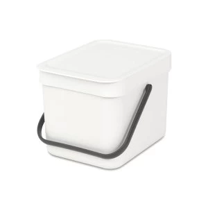 Image of Brabantia Sort and Go 6-Litre Bin - White