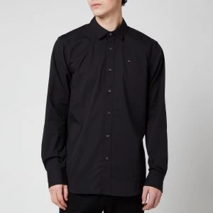 Image of Tommy Jeans Mens Original Stretch Long Sleeve Shirt - Tommy Black - S