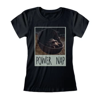 Image of The Mandalorian - Power Nap Womens Medium T-Shirt - Black