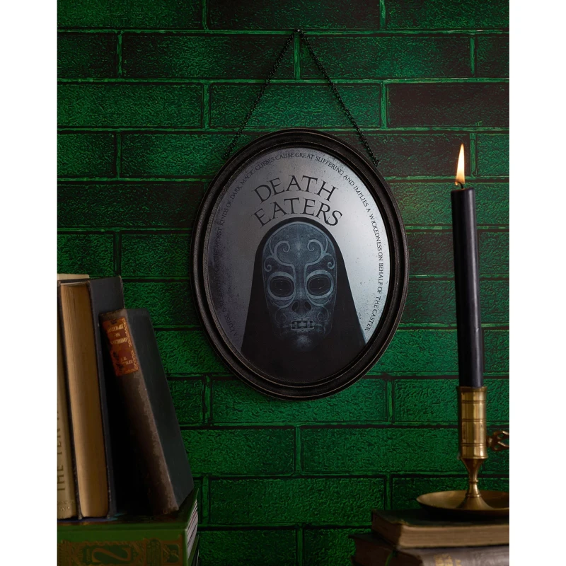 Image of Warner Bros Harry Potter Dark Arts Mirrored Plaque - Death Eater Black unisex