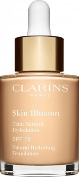 Image of Clarins Skin Illusion Natural Hydrating Foundation SPF15 30ml 101 - Linen