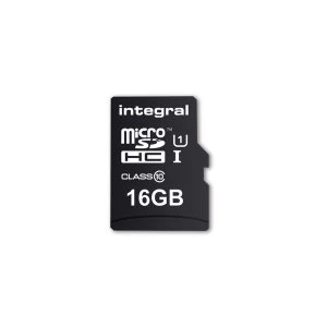 Image of Integral 16GB Micro SD Card MicroSDHC Cl10 UHS 1 90 Mb/S + Adapter Smartphone & Tablet
