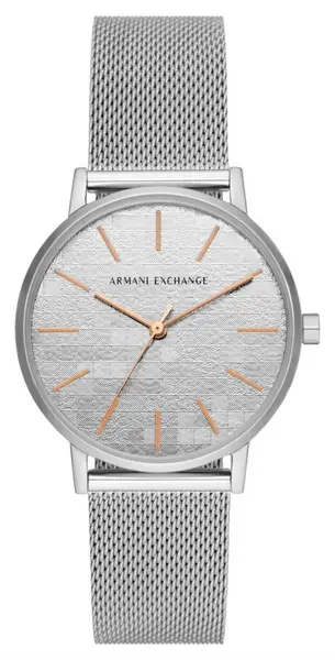 Image of Armani Exchange AX5583 Womens Silver Dial Steel Mesh Watch