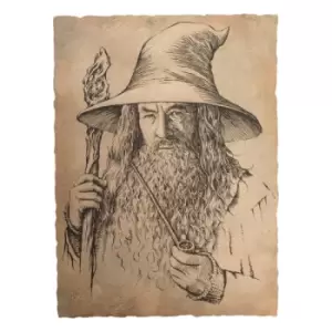 Image of The Hobbit Art Print Portrait of Gandalf the Grey 21 x 28 cm