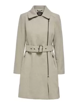Image of ONLY Long Wool Coat Women Grey