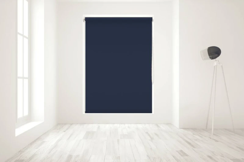 Image of Blinds Outlet Blackout Roller Blind in Navy Size: 210cm width x 160cm drop Navy Unisex 210cm width x 160cm drop