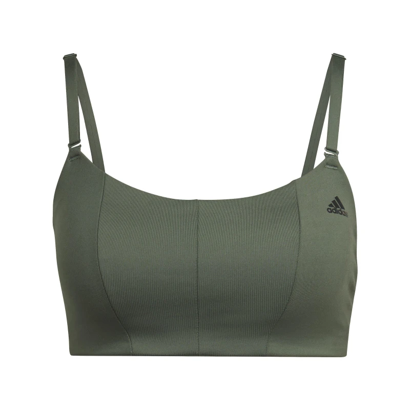 Image of adidas Yoga Studio Light Support Sports Bra Womens - Green Green 32B
