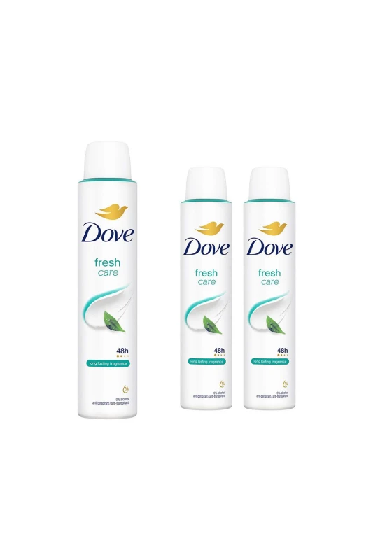 Image of Dove Womens Fresh 'Antiperspirant' 48H Sweat Protection Deo For Her 200ml 3pk in White White Female