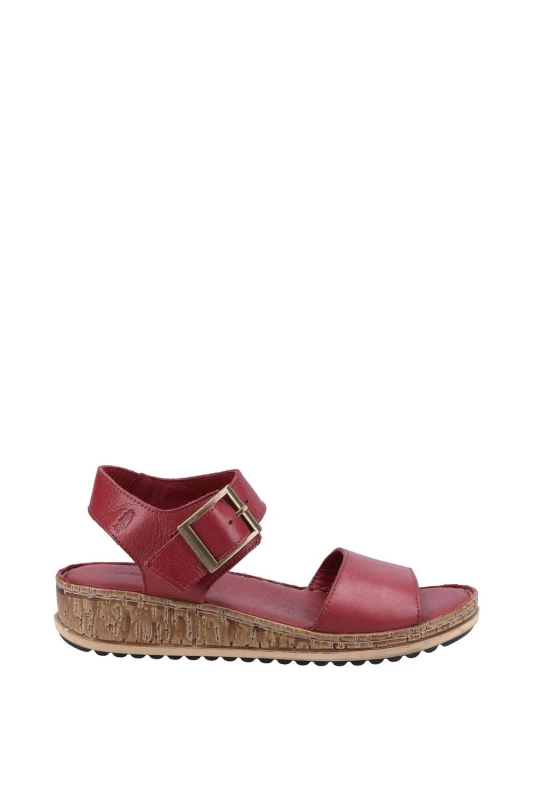 Image of Hush Puppies Womens Ellie Suede Leather Summer Sandals UK Size 7 (EU 40) Bordeaux HUS527-BORDO-7
