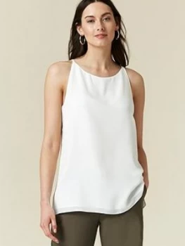 Image of Wallis High Neck Cami - Cream, Size 10, Women