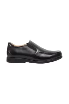 Image of Leather XXX Extra Wide Twin Gusset Casual Shoe