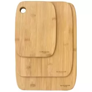 Image of Blackmoor 62699 Set Of 3 Bamboo Chopping Boards / Eco-Friendly / Features Thumb Holes For Easy Carrying And Storage / Hard-Wearing / Non-Porous /