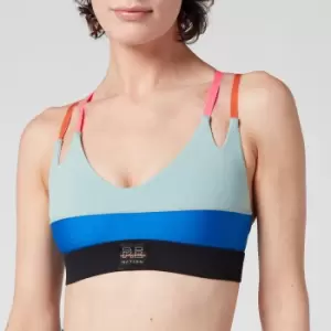 Image of P.E Nation Womens Victory Sports Bra - Gray Mist - S