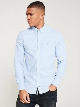 Image of Tommy Hilfiger Slim Oxford Shirt - Blue Size M Men