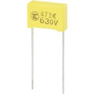 Image of MKS thin film capacitor Radial lead 0.33 uF 250 Vdc 5 15mm L x W x H 18 x 6 x 12mm
