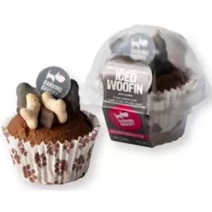 Image of The Barking Bakery Woofin Dog Treat Muffin, Carob, Carob Icing, One Size