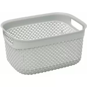 Image of JVL - Droplette Design Plastic Storage Basket, 3.3L, 12 x 24 x 18cm approx
