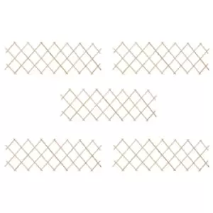 Image of Vidaxl Trellis Fences 5 Pcs Firwood 180X60 Cm