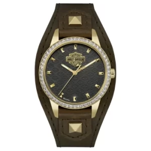 Image of Harley Davidson 77L105 Women's Shaped Cuff Wristwatch