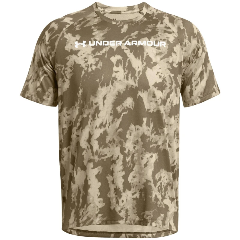 Image of Under Armour TECH ABC CAMO SS - Green Green M