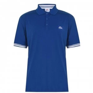 Image of Lonsdale Jersey Polo Shirt Mens - Blue/White