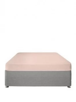 Image of Serene Plain Dye Fitted Sheet In Pink