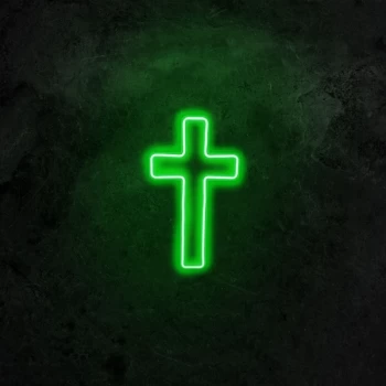 Image of Cross Sign - Green Green Wall Lamp