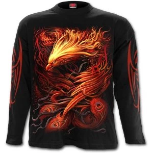 Image of Phoenix Arisen Mens Medium Long Sleeve T-Shirt - Black