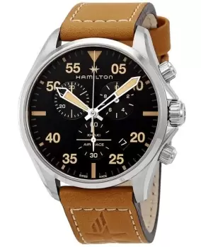 Image of Hamilton Khaki Pilot Chronograph Black Dial Mens Watch H76722531 H76722531
