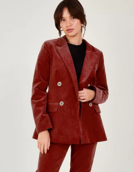 Image of 'Justine' Double Breasted Cord Blazer