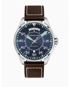 Image of Hamilton Khaki Pilot Day Date Auto Mens Watch H64615545 H64615545